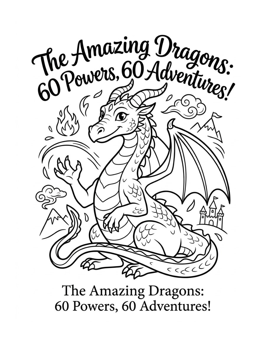 dragons coloring book — cover